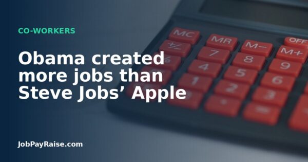 Obama created more jobs than Steve Jobs’ Apple