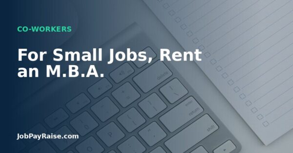 For Small Jobs, Rent an M.B.A.