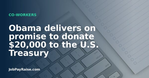 Obama delivers on promise to donate $20,000 to the U.S. Treasury