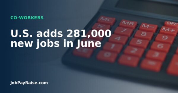 U.S. adds 281,000 new jobs in June