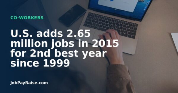 U.S. adds 2.65 million jobs in 2015 for 2nd best year since 1999