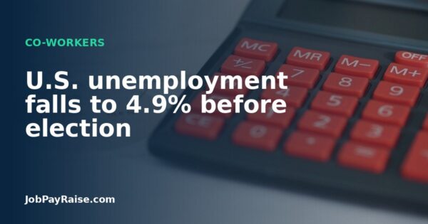 U.S. unemployment falls to 4.9% before election