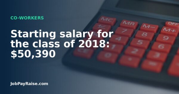Starting salary for the class of 2018: $50,390