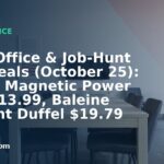 Home Office & Job-Hunt Gear Deals (October 25): VONUV Magnetic Power Bank $13.99, Baleine Garment Duffel $19.79
