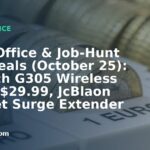 Home Office & Job-Hunt Gear Deals (October 25): Logitech G305 Wireless Mouse $29.99, JcBlaon 6-Outlet Surge Extender $10