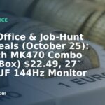 Home Office & Job-Hunt Gear Deals (October 25): Logitech MK470 Combo (Open-Box) $22.49, 27″ Asus TUF 144Hz Monitor $109.99, HP OmniBook 3 14″ OLED Laptop $479 (Sam’s Club members)