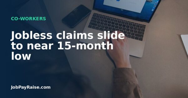 Jobless claims slide to near 15-month low