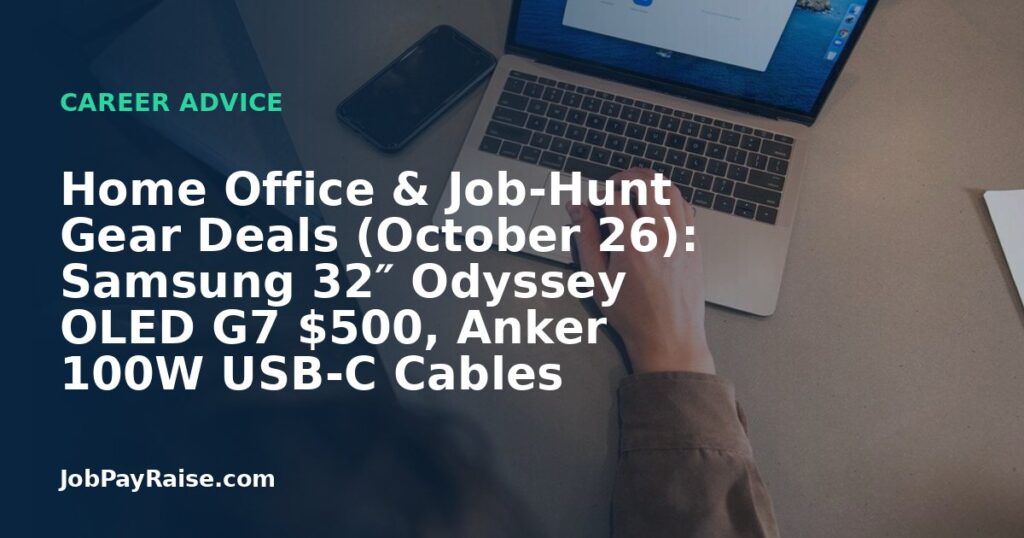 Home Office & Job-Hunt Gear Deals (October 26): Samsung 32″ Odyssey OLED G7 $500, Anker 100W USB-C Cables 2-Pack $9.99, Anker Zolo Qi2 Pads 2-Pack $25.99, NOCO XGrid X30 30W Charger $12