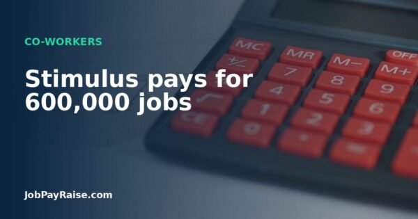Stimulus pays for 600,000 jobs