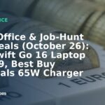 Home Office & Job-Hunt Gear Deals (October 26): Acer Swift Go 16 Laptop $649.99, Best Buy Essentials 65W Charger $11.99, Samsung Odyssey G5 27″ Monitor $170, Room Essentials Mesh Office Chair $72