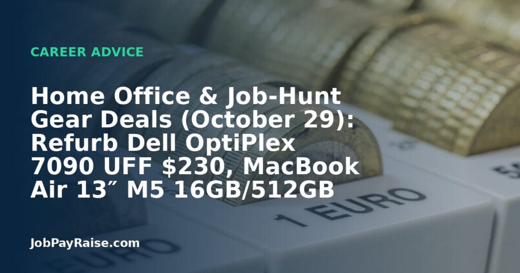 Home Office & Job-Hunt Gear Deals (October 29): Refurb Dell OptiPlex 7090 UFF $230, MacBook Air 13″ M5 16GB/512GB $1,099, Acer A740 4K Webcam $50