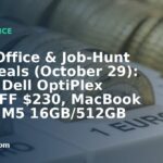 Home Office & Job-Hunt Gear Deals (October 29): Refurb Dell OptiPlex 7090 UFF $230, MacBook Air 13″ M5 16GB/512GB $1,099, Acer A740 4K Webcam $50