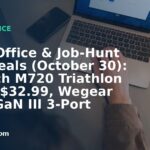 Home Office & Job-Hunt Gear Deals (October 30): Logitech M720 Triathlon Mouse $32.99, Wegear 100W GaN III 3-Port Charger $19.99, Lenovo IdeaPad Slim 3i 15.3″ Touch Laptop $430