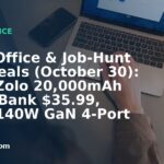 Home Office & Job-Hunt Gear Deals (October 30): Anker Zolo 20,000mAh Power Bank $35.99, MFish 140W GaN 4-Port Charger $36.29