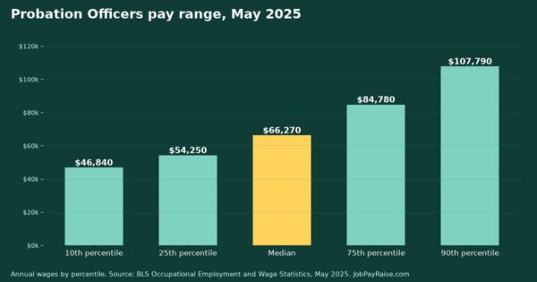 How Much Do Probation Officers Make? 2025 Pay by Percentile, State, City and Industry