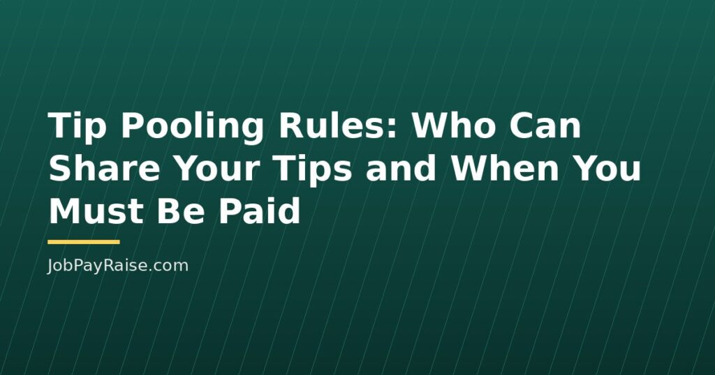 Tip Pooling Rules: Who Can Share Your Tips and When You Must Be Paid