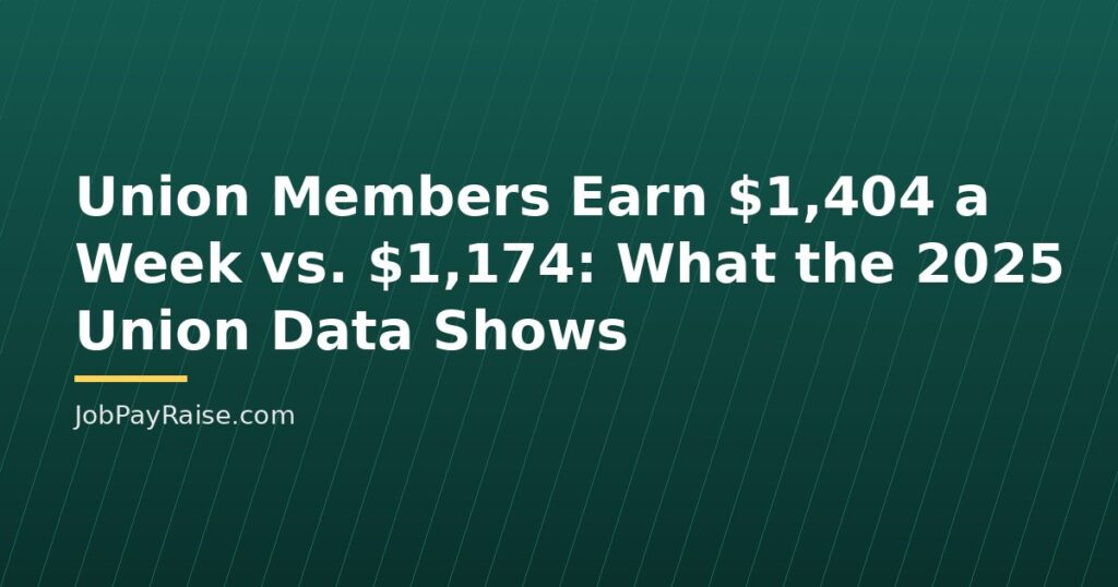 Union Members Earn $1,404 a Week vs. $1,174: What the 2025 Union Data Shows