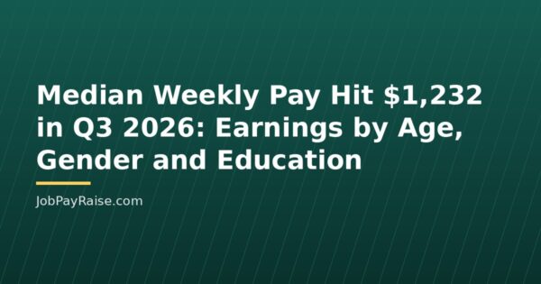 Median Weekly Pay Hit $1,232 in Q3 2026: Earnings by Age, Gender and Education